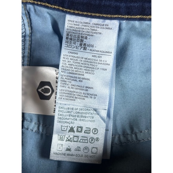 Levi's 711 Skinny Jeans Womens Size 32 x 30 Dark Wash Denim‎ Modern Style - Picture 7 of 9